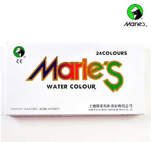 马利24色  水彩画颜料套装